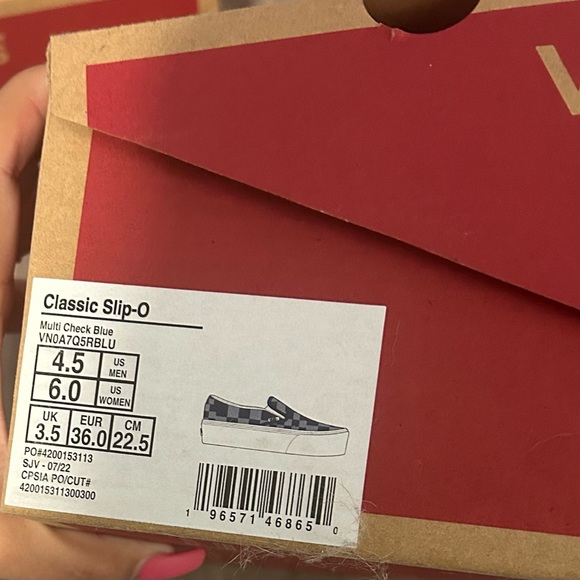 NIB Vans Classic Multi Check Stackform Shoe - Picture 2 of 4